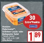 Fleischsalat, Schinken-Lauch- oder Budapester Salat Angebote von Homann bei EDEKA Potsdam für 1,89 €