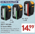 Li-Ionen-Akku Angebote von FERREX bei ALDI SÜD Regensburg für 14,99 €
