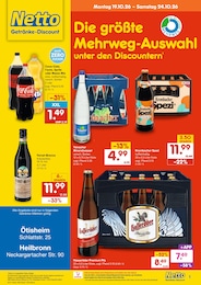 Netto Marken-Discount Prospekt für Heilbronn mit 2 Seiten Netto Marken-Discount Prospekt für Heilbronn: "DER ORT, AN DEM DU IMMER AUSGEZEICHNETE PREISE FINDEST.", 2 Seiten, 19.10.2026 - 24.10.2026