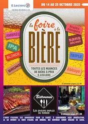 Catalogue E.Leclerc à Pithiviers cette semaine, valable du 14/10/2025 au 25/10/2025 Prospectus E.Leclerc à Pithiviers, "la foire à la BIÈRE", 28 pages de promos valables du 14/10/2025 au 25/10/2025