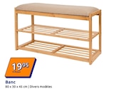 Banc dans le catalogue Action