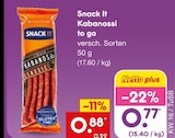 Mettwurst im Netto Marken-Discount Prospekt Kabanossi to go von Snack It im aktuellen Netto Marken-Discount Prospekt für 0,77 €