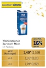 Barista H-Milch Angebote von Weihenstephan bei Metro Bietigheim-Bissingen für 1,92 €