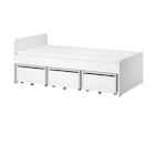 Aktuelle Bett Angebote bei IKEA in München Aktuelles Bettgestell mit 3 Aufbewahrungen weiß Angebot bei IKEA in München ab 279,00 €