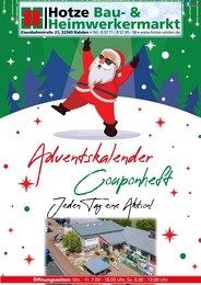 Hagebaumarkt Prospekt für Lübbecke mit 4 Seiten Hagebaumarkt Prospekt für Lübbecke: "Adventskalender Couponheft", 4 Seiten, 01.12.2023 - 23.12.2023