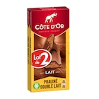 Tablettes de chocolat "lot de 2" - CÔTE D'OR en promo chez Carrefour Tablettes de chocolat "lot de 2" - CÔTE D'OR dans le catalogue Carrefour