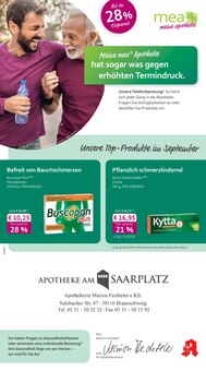 mea - meine apotheke Prospekt der Woche "Unsere September-Angebote" Seite 1, 01.09.2025 bis 30.09.2025 für Braunschweig Aktueller mea - meine apotheke Prospekt "Unsere September-Angebote" Seite 1 von 4 Seiten für Braunschweig