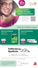 Aktueller mea - meine apotheke Apotheken Prospekt in Willstätt und Umgebung, "Unsere August-Angebote" mit 4 Seiten, 01.08.2025 - 31.08.2025