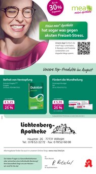 Aktueller mea - meine apotheke Prospekt "Unsere August-Angebote" Seite 1 von 4 Seiten