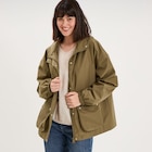 Parka à capuche taille à coulisse taupe femme - La Halle à Boulogne-Billancourt Parka à capuche taille à coulisse taupe femme en promo chez La Halle Boulogne-Billancourt à 45,99 €