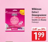 Aktuelles Extra 2 Einwegrasierer Sensitiv Angebot bei famila Nordost in Lübeck ab 1,99 €
