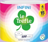 Papier hygiénique infini x4 = 15 rouleaux - LE TREFLE dans le catalogue Intermarché Super