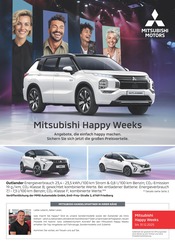 Aktueller Mitsubishi Werkstatt & Auto Prospekt in Stendal und Umgebung, "Mitsubishi Happy Weeks" mit 1 Seite, 15.09.2025 - 13.10.2025