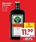 Kräuterlikör im Angebot bei Netto Marken-Discount in Laatzen Kräuterlikör Angebote von Jägermeister bei Netto Marken-Discount Laatzen für 11,99 €