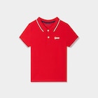 Polo manches courtes coton Creeks rouge garçon en promo chez La Halle Polo manches courtes coton Creeks rouge garçon dans le catalogue La Halle