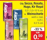 Zimmermann Wilhelmshaven - Secco, Rosato, Hugo, Kir Royal oder Weinschorle Angebot im Prospekt Secco, Rosato, Hugo, Kir Royal oder Weinschorle bei Zimmermann im Wilhelmshaven Prospekt für 0,59 €