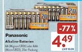 AA (Mignon/LR06) Angebote von Panasonic bei ALDI SÜD München für 4,49 €
