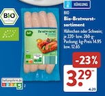 Bio-Bratwurst Sortiment im Angebot bei ALDI SÜD in Schorndorf Bio-Bratwurst Sortiment Angebote von BIO bei ALDI SÜD Schorndorf für 3,29 €
