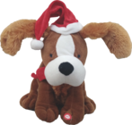 PELUCHE CHIEN DE NOËL MUSICAL en promo chez Maxi Bazar PELUCHE CHIEN DE NOËL MUSICAL dans le catalogue Maxi Bazar
