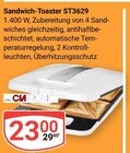 Aktuelle Toaster Angebote bei GLOBUS in Oberhausen Aktuelles Sandwich-Toaster ST3629 Angebot bei GLOBUS in Oberhausen ab 23,00 €