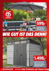 Gartenhaus im BAUHAUS Prospekt in Krefeld Aktueller BAUHAUS Prospekt mit Gartenhaus, "Wenn's gut werden muss", Seite 14