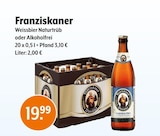 Weissbier Naturtrüb oder Alkoholfrei Angebote von Franziskaner bei Trink und Spare Willich für 19,99 €