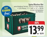 Bier im Angebot bei E center in Weiden Bier Angebote von Spaten Münchner bei E center Weiden für 13,99 €