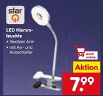 LED Klemmleuchte im Angebot bei Netto Marken-Discount in Chemnitz LED Klemmleuchte Angebote von star bei Netto Marken-Discount Chemnitz für 7,99 €