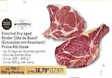 Dry aged Rinder Côte de Boeuf (Entrecôte mit Knochen)/ Prime Rib Steak bei Metro im Laatzen Prospekt für 17,97 €