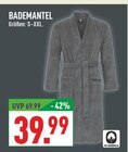 Bademantel im Angebot bei Marktkauf in Münster Bademantel Angebote bei Marktkauf Münster für 39,99 €