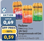 Limo Orange von Paulaner für 0,59 € bei aktiv & irma im Angebot Limo Orange von Paulaner im aktuellen aktiv & irma Prospekt