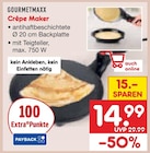 Crêpe Maker von GOURMETMAXX für 14,99 € bei Netto Marken-Discount im Angebot Crêpe Maker von GOURMETMAXX im aktuellen Netto Marken-Discount Prospekt