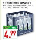 MINERALWASSER von STEINSIEKER für 4,99 € bei Marktkauf im Angebot MINERALWASSER von STEINSIEKER im aktuellen Marktkauf Prospekt