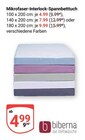 Mikrofaser-Interlock-Spannbetttuch Angebote von biberna bei GLOBUS Gotha für 4,99 €