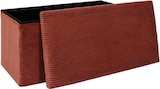 Coffre banc pliable Scott velours côtelé à 19,99 € dans le catalogue Maxi Bazar