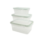 Set de 3 boîtes de conservation. - CARREFOUR HOME - Carrefour Set de 3 boîtes de conservation. - CARREFOUR HOME à 4,99 € dans le catalogue Carrefour