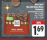 Nuss oder Kakao Klasse Schokolade Angebote von Ritter Sport bei EDEKA Nürnberg für 1,69 €