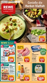REWE Supermarkt Prospekt der aktuellen Woche mit 30 Seiten, gültig von 20.10.2025 bis 25.10.2025, in Merdingen und Umgebung Aktueller REWE Supermarkt Prospekt in Merdingen und Umgebung, "Dein Markt" mit 30 Seiten, 20.10.2025 - 25.10.2025