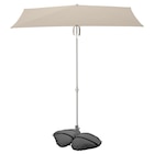 Sonnenschirm mit Ständer neigbar graubeige/weiß dunkelgrau Angebote von TVETÖ / IGGÖN bei IKEA Cuxhaven für 60,00 €