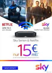 Aktueller Sky Prospekt mit Fernseher, "Sky Serien & Netflix", Seite 1