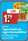 Vegane Falafel von MYVAY im aktuellen ALDI SÜD Prospekt für 1,79 €