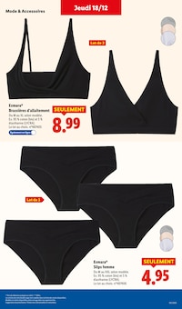 Promotion Sous-Vêtements Femme dans le prospectus Lidl, valable du 18/12/2025 au 24/12/2025 Promo Sous-Vêtements Femme dans le catalogue Lidl du moment à la page 55