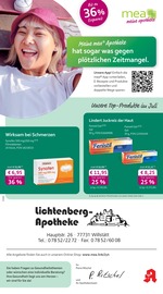 mea - meine apotheke Apotheken Prospekt der aktuellen Woche mit 4 Seiten, gültig von 01.07.2026 bis 31.07.2026, in Willstätt und Umgebung Aktueller mea - meine apotheke Apotheken Prospekt in Willstätt und Umgebung, "Unsere Juli-Angebote" mit 4 Seiten, 01.07.2026 - 31.07.2026
