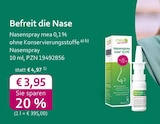 Befreit die Nase im mea - meine apotheke Prospekt zum Preis von 3,95 €