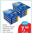 Longlife Power Batterien AA von Varta für 7,99 € bei budni im Angebot Longlife Power Batterien AA von Varta im aktuellen budni Prospekt