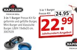 3-in 1 Burger Presse-Kit von Napoleon im aktuellen Segmüller Prospekt für 22,99 €