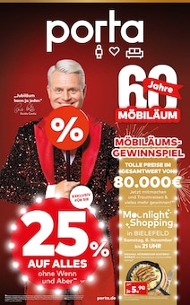 porta Möbel Prospekt 60 JAHRE MÖBILÄUM mit 4 Seiten