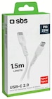 Cable USB-C/USB-C - SBS - Super U à Lorient Cable USB-C/USB-C - SBS en promo chez Super U Lorient à 7,49 €