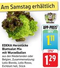 Herzstücke Blattsalat Mix mit Wurzelballen Angebote von EDEKA bei EDEKA Schwäbisch Hall für 1,11 €
