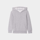 Sweat zippé à capuche et poches gris clair garçon en promo chez La Halle Sweat zippé à capuche et poches gris clair garçon dans le catalogue La Halle